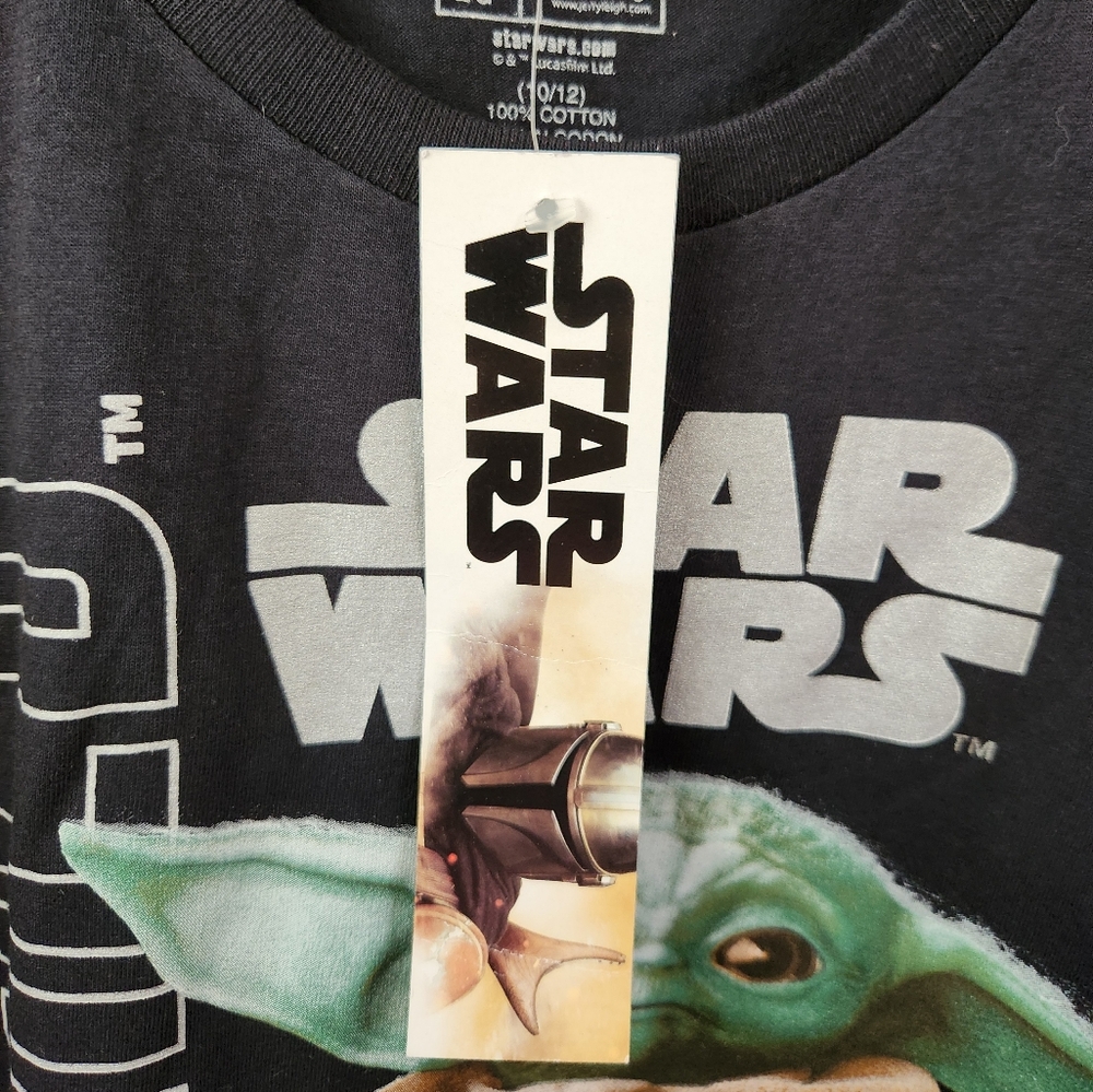 Star Wars Boy's The Child Black T-Shirt Large 10/12 NWT - Picture 4 of 6